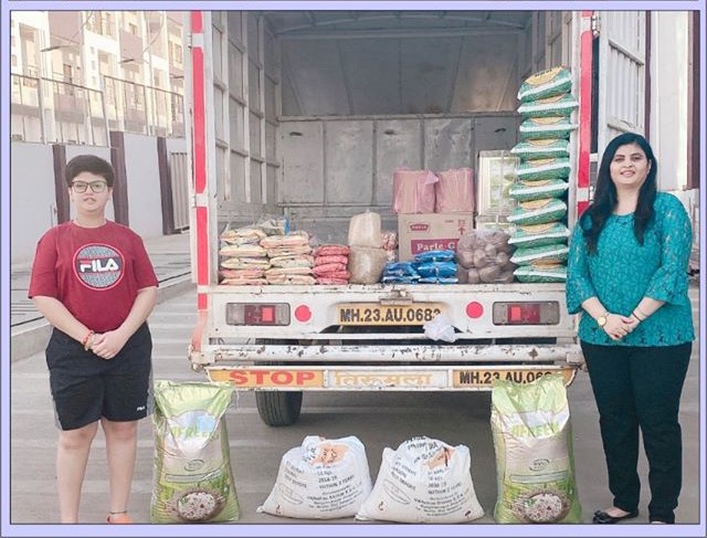 Food grains, Clothes donation to Anandwan Infant India